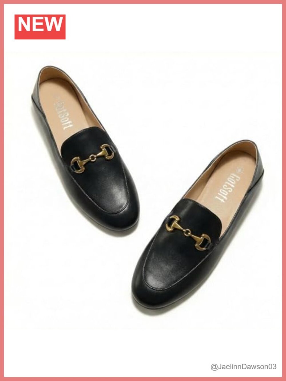 Lambskin Insole Slip on Loafers Flat Shoes Metal Chain Round Toe